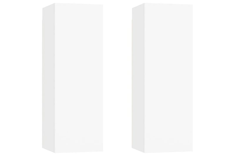 TV-skåp 2 st vit 30,5x30x90 cm spånskiva - Vit - Möbler - Tv möbel & mediamöbel - TV bänk & mediabänk