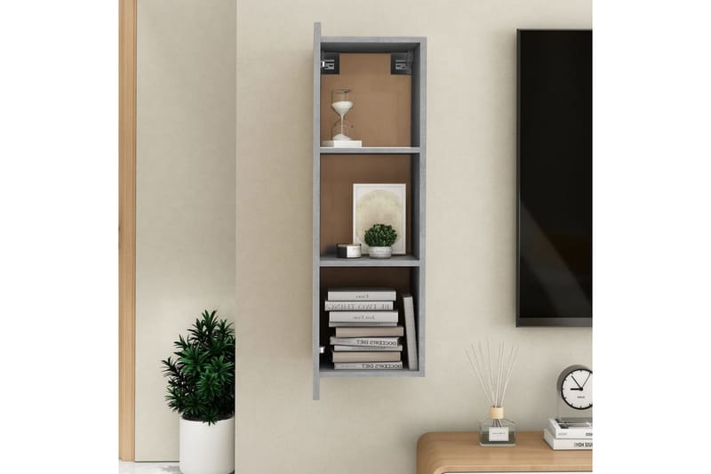 TV-skåp betonggrå 30,5x30x90 cm spånskiva - Grå - Möbler - Tv möbel & mediamöbel - TV bänk & mediabänk