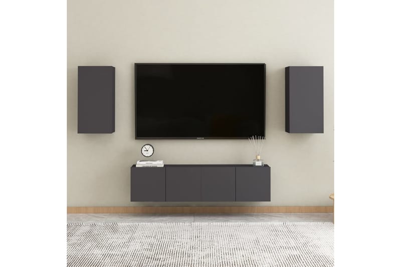 TV-skåp grå 30,5x30x60 cm spånskiva - Grå - Möbler - Tv möbel & mediamöbel - TV bänk & mediabänk