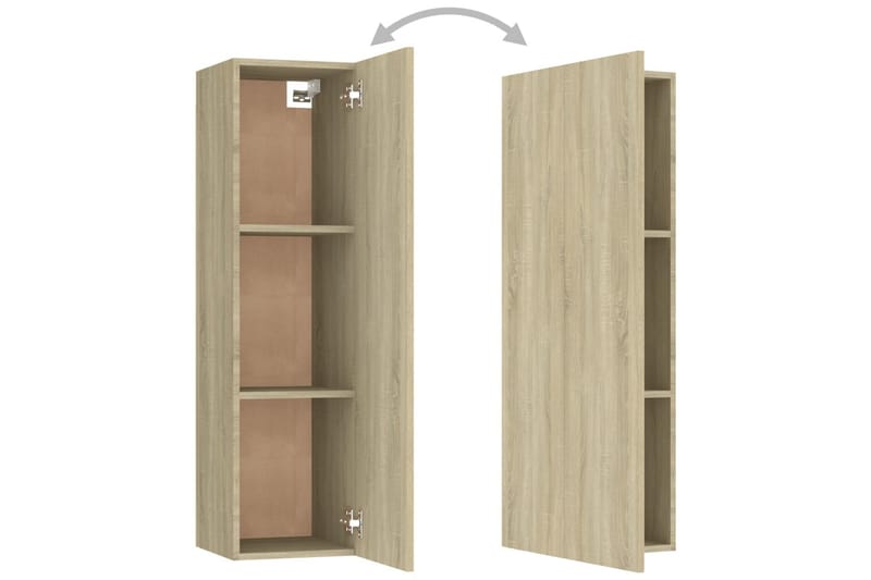 TV-skåp sonoma-ek 30,5x30x110 cm spånskiva - Brun - Möbler - Tv möbel & mediamöbel - TV bänk & mediabänk