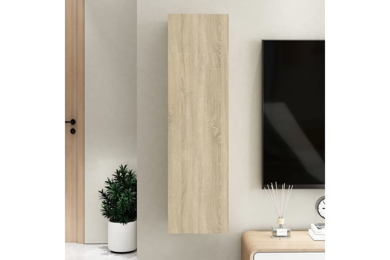 TV-skåp sonoma-ek 30,5x30x110 cm spånskiva - Brun - Möbler - Tv möbel & mediamöbel - TV bänk & mediabänk