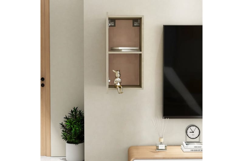 TV-skåp sonoma-ek 30,5x30x60 cm spånskiva - Brun - Möbler - Tv möbel & mediamöbel - TV bänk & mediabänk