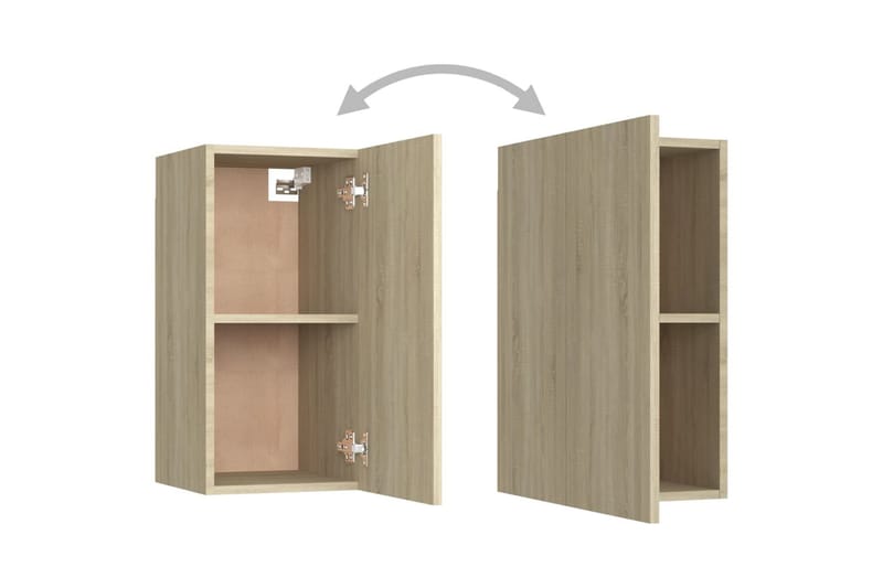 TV-skåp sonoma-ek 30,5x30x60 cm spånskiva - Brun - Möbler - Tv möbel & mediamöbel - TV bänk & mediabänk