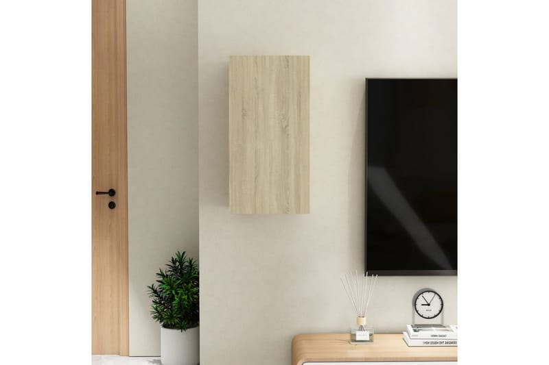 TV-skåp sonoma-ek 30,5x30x60 cm spånskiva - Brun - Möbler - Tv möbel & mediamöbel - TV bänk & mediabänk