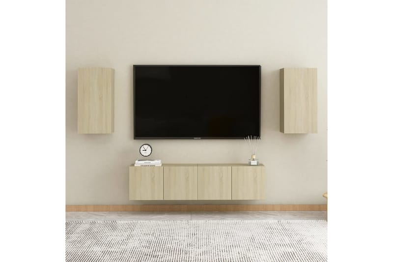 TV-skåp sonoma-ek 30,5x30x60 cm spånskiva - Brun - TV bänk & mediabänk