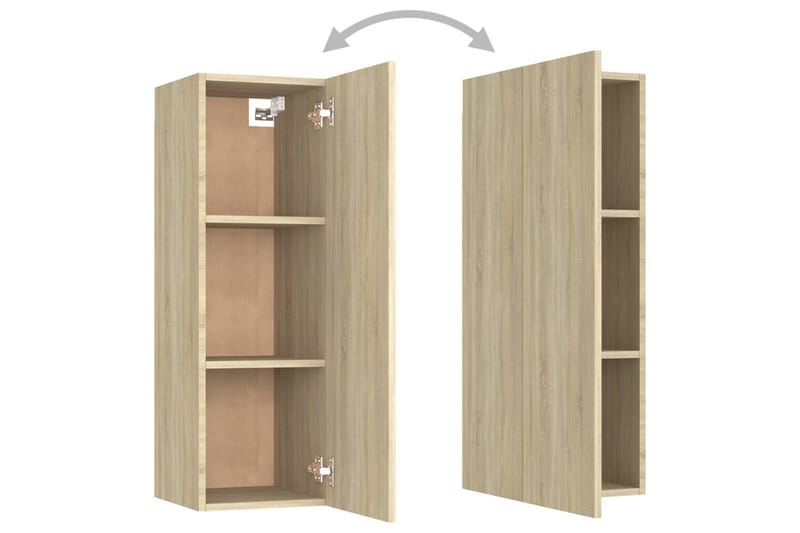 TV-skåp sonoma-ek 30,5x30x90 cm spånskiva - Brun - Möbler - Tv möbel & mediamöbel - TV bänk & mediabänk