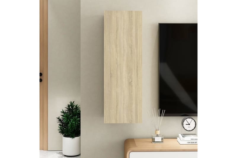 TV-skåp sonoma-ek 30,5x30x90 cm spånskiva - Brun - Möbler - Tv möbel & mediamöbel - TV bänk & mediabänk