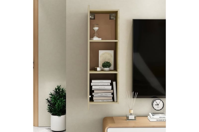 TV-skåp sonoma-ek 30,5x30x90 cm spånskiva - Brun - Möbler - Tv möbel & mediamöbel - TV bänk & mediabänk