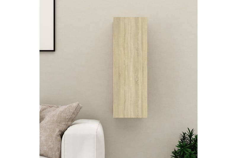 TV-skåp sonoma-ek 30,5x30x90 cm spånskiva - Brun - Möbler - Tv möbel & mediamöbel - TV bänk & mediabänk