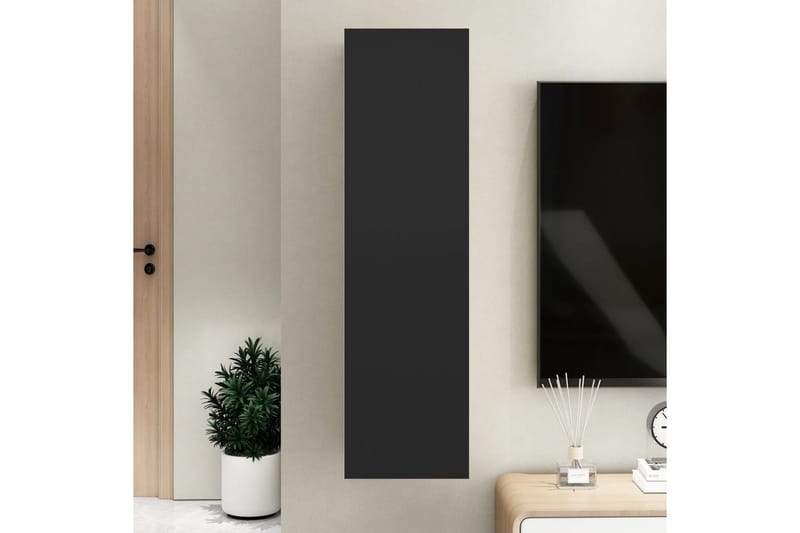 TV-skåp svart 30,5x30x110 cm spånskiva - Svart - Möbler - Tv möbel & mediamöbel - TV bänk & mediabänk