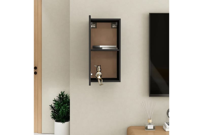 TV-skåp svart 30,5x30x60 cm spånskiva - Svart - Möbler - Tv möbel & mediamöbel - TV bänk & mediabänk