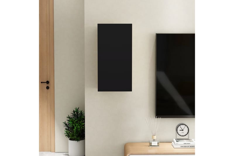 TV-skåp svart 30,5x30x60 cm spånskiva - Svart - Möbler - Tv möbel & mediamöbel - TV bänk & mediabänk