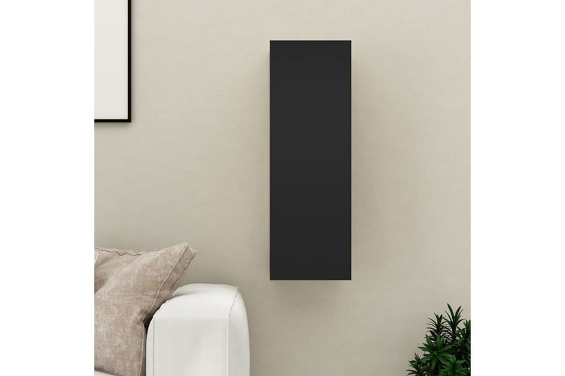 TV-skåp svart 30,5x30x90 cm spånskiva - Svart - Möbler - Tv möbel & mediamöbel - TV bänk & mediabänk