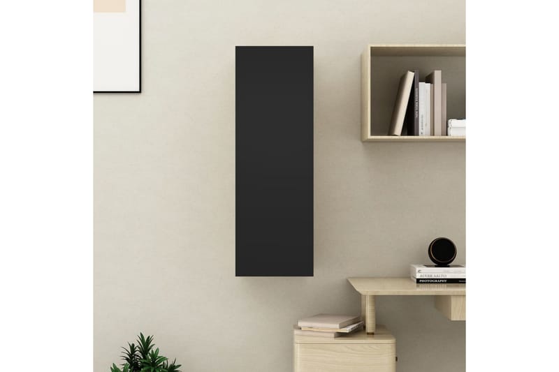 TV-skåp svart 30,5x30x90 cm spånskiva - Svart - Möbler - Tv möbel & mediamöbel - TV bänk & mediabänk