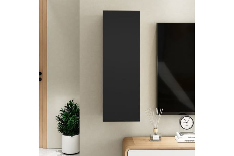 TV-skåp svart 30,5x30x90 cm spånskiva - Svart - Möbler - Tv möbel & mediamöbel - TV bänk & mediabänk