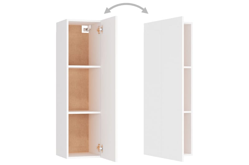 TV-skåp vit 30,5x30x110 cm spånskiva - Vit - Möbler - Tv möbel & mediamöbel - TV bänk & mediabänk