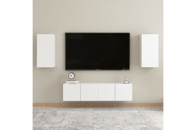 TV-skåp vit 30,5x30x60 cm spånskiva - Vit - Möbler - Tv möbel & mediamöbel - TV bänk & mediabänk