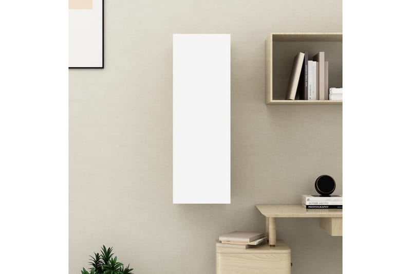 TV-skåp vit 30,5x30x90 cm spånskiva - Vit - Möbler - Tv möbel & mediamöbel - TV bänk & mediabänk