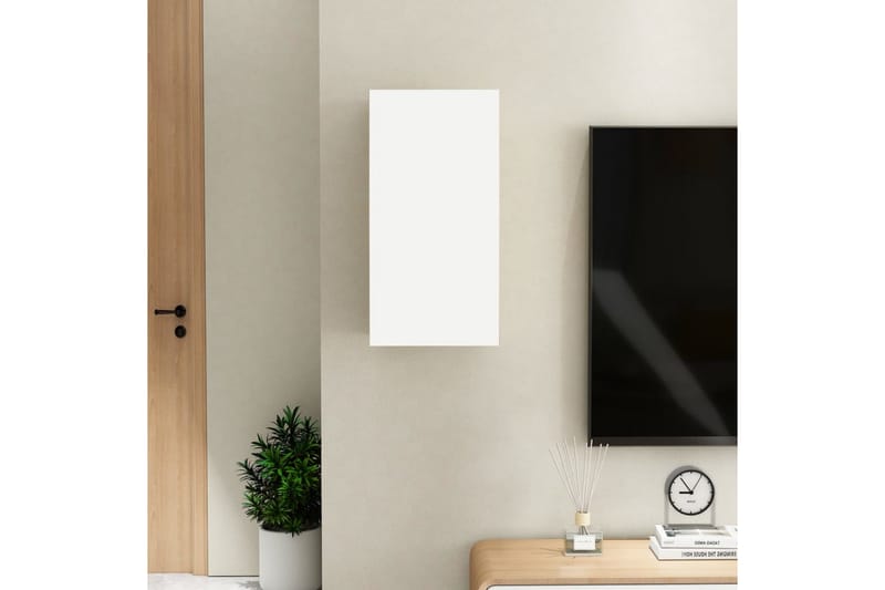 TV-skåp vit och sonoma-ek 30,5x30x60 cm spånskiva - Vit - Möbler - Tv möbel & mediamöbel - TV bänk & mediabänk
