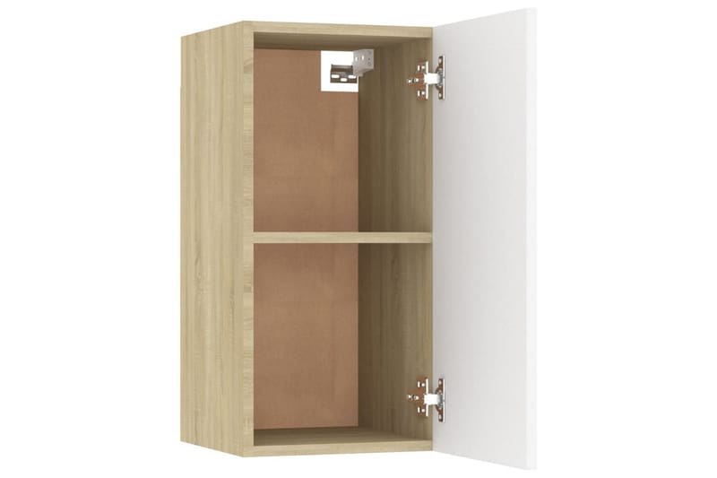 TV-skåp vit och sonoma-ek 30,5x30x60 cm spånskiva - Vit - Möbler - Tv möbel & mediamöbel - TV bänk & mediabänk