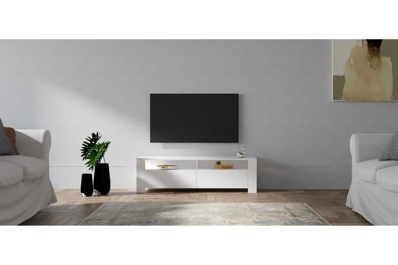 Tylar Tv-bänk 140 cm - Vit - Möbler - Tv möbel & mediamöbel - TV bänk & mediabänk