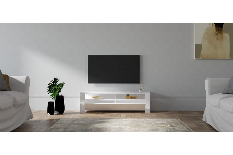 Tylar Tv-bänk 140 cm - Vit - Möbler - Tv möbel & mediamöbel - TV bänk & mediabänk