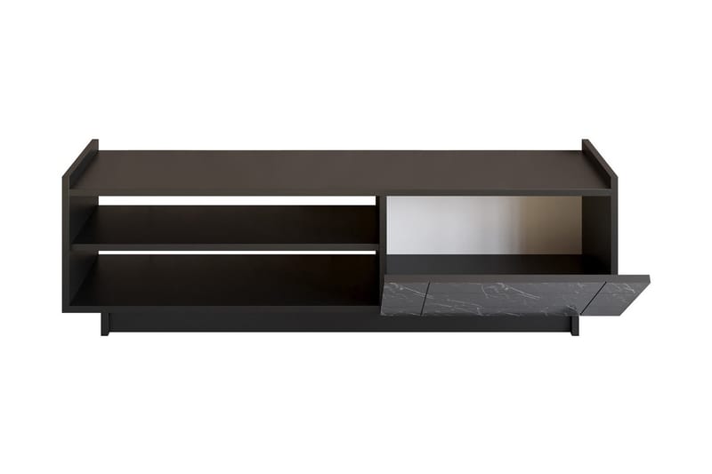 Ulica Tv-bänk 140 cm Dörr + 3 Hyllor - Svart - Möbler - Tv möbel & mediamöbel - TV bänk & mediabänk