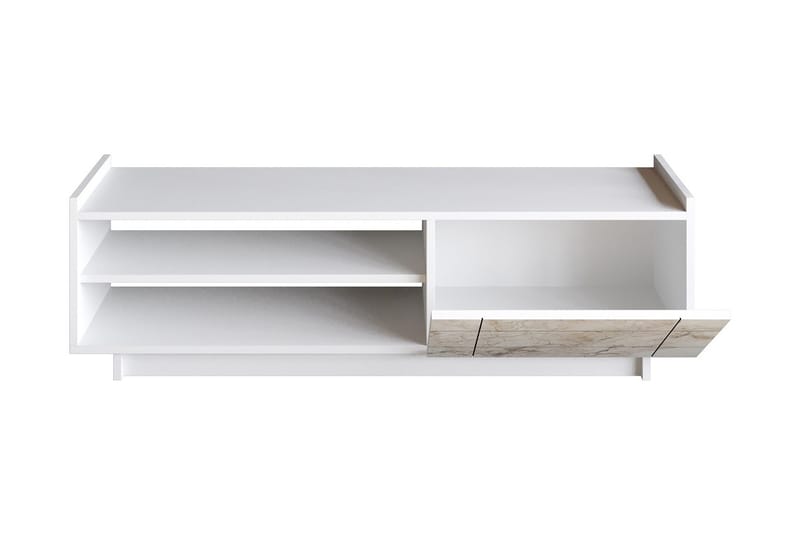 Ulica Tv-bänk 140 cm Dörr + 3 Hyllor - Vit - Möbler - Tv möbel & mediamöbel - TV bänk & mediabänk