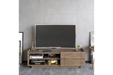 Ulica Tv-bänk 140 cm Dörr + 3 Hyllor - Mörkbrun - Möbler - Tv möbel & mediamöbel - TV bänk & mediabänk