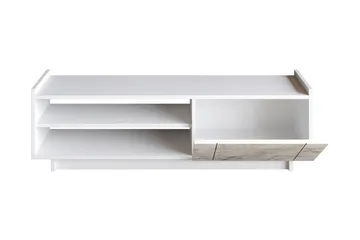 Ulica Tv-bänk 140 cm Dörr + 3 Hyllor - Vit - Möbler - Tv möbel & mediamöbel - TV bänk & mediabänk
