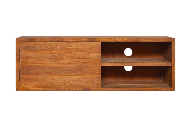 Väggmonterad TV-bänk 180x30x30 cm massiv teak - Brun - Möbler - Tv möbel & mediamöbel - TV bänk & mediabänk