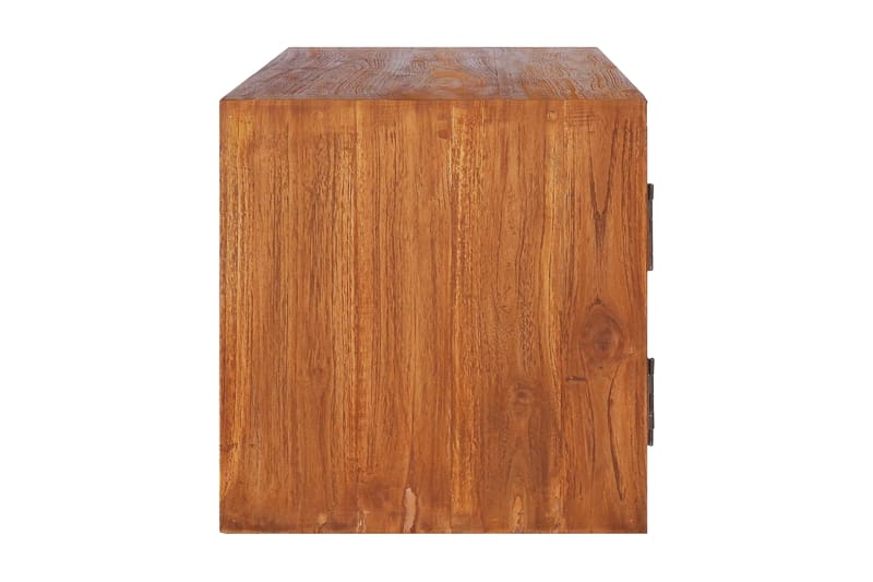 Väggmonterad TV-bänk 180x30x30 cm massiv teak - Brun - Möbler - Tv möbel & mediamöbel - TV bänk & mediabänk