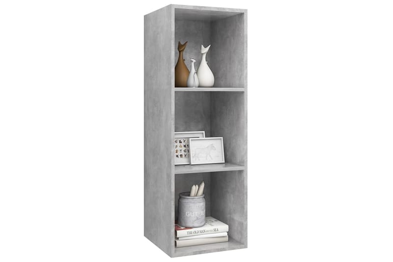 Väggmonterad tv-bänk betonggrå 37x37x107 cm spånskiva - Grå - Möbler - Tv möbel & mediamöbel - TV bänk & mediabänk