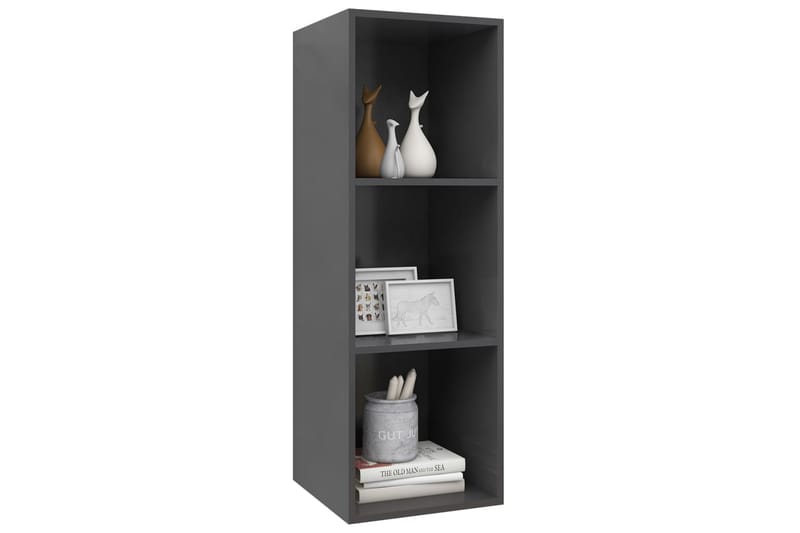 Väggmonterad tv-bänk grå 37x37x107 cm spånskiva - Grå - Möbler - Tv möbel & mediamöbel - TV bänk & mediabänk