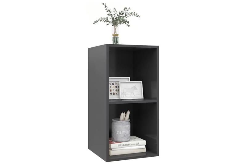 Väggmonterad tv-bänk grå 37x37x72 cm spånskiva - Grå - Möbler - Tv möbel & mediamöbel - TV bänk & mediabänk
