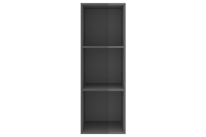 Väggmonterad tv-bänk grå högglans 37x37x107 cm spånskiva - Grå - Möbler - Tv möbel & mediamöbel - TV bänk & mediabänk