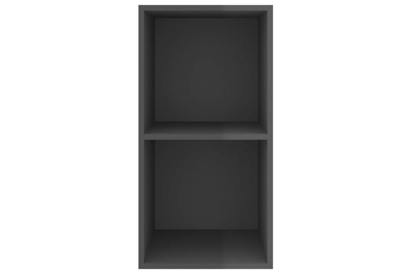 Väggmonterad tv-bänk grå högglans 37x37x72 cm spånskiva - Grå - Möbler - Tv möbel & mediamöbel - TV bänk & mediabänk