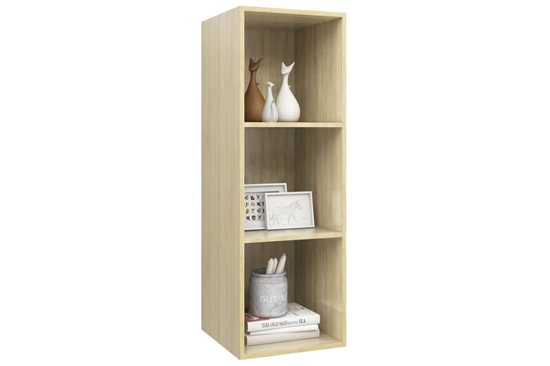 Väggmonterad tv-bänk somona-ek 37x37x107 cm spånskiva - Brun - Möbler - Tv möbel & mediamöbel - TV bänk & mediabänk