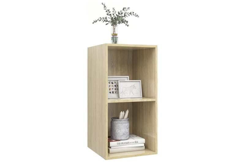 Väggmonterad tv-bänk somona-ek 37x37x72 cm spånskiva - Brun - Möbler - Tv möbel & mediamöbel - TV bänk & mediabänk