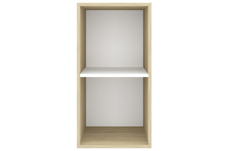 Väggmonterad tv-bänk somona-ek och vit 37x37x72 cm spånskiva - Brun - Möbler - Tv möbel & mediamöbel - TV bänk & mediabänk