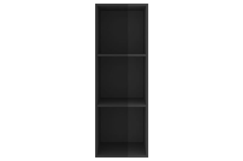 Väggmonterad tv-bänk svart högglans 37x37x107 cm spånskiva - Svart - Möbler - Tv möbel & mediamöbel - TV bänk & mediabänk