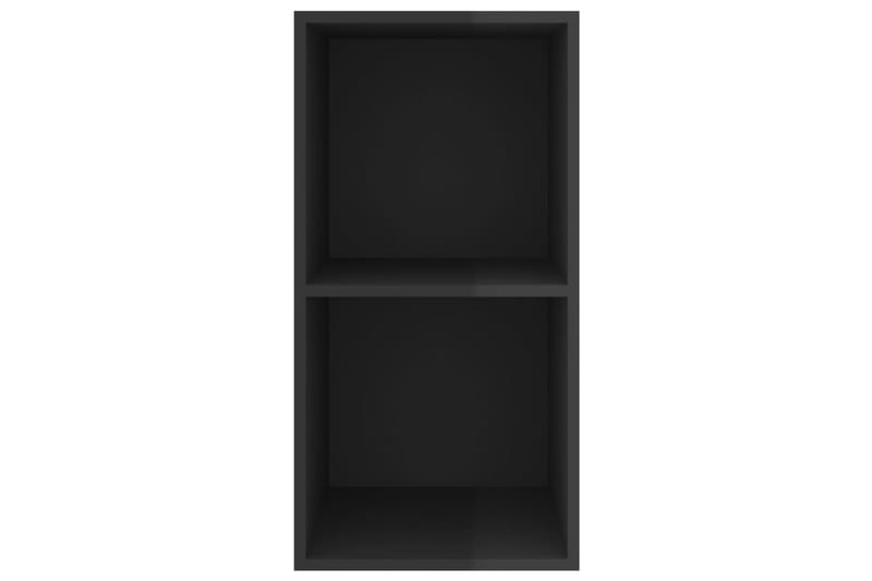 Väggmonterad tv-bänk svart högglans 37x37x72 cm spånskiva - Svart - Möbler - Tv möbel & mediamöbel - TV bänk & mediabänk