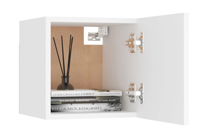 Väggmonterad tv-bänk vit 30,5x30x30 cm - Vit - Möbler - Tv möbel & mediamöbel - TV bänk & mediabänk