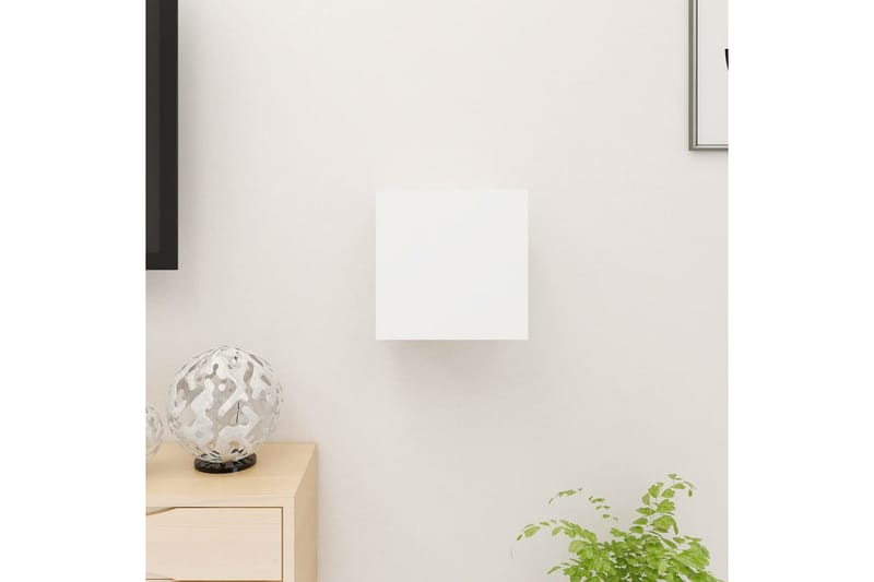 Väggmonterad tv-bänk vit 30,5x30x30 cm - Vit - Möbler - Tv möbel & mediamöbel - TV bänk & mediabänk