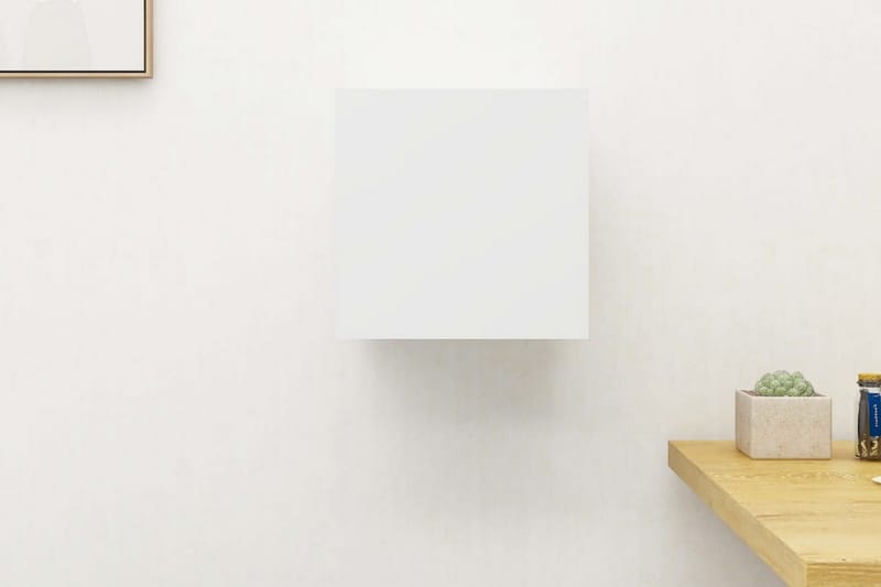 Väggmonterad tv-bänk vit 30,5x30x30 cm - Vit - Möbler - Tv möbel & mediamöbel - TV bänk & mediabänk