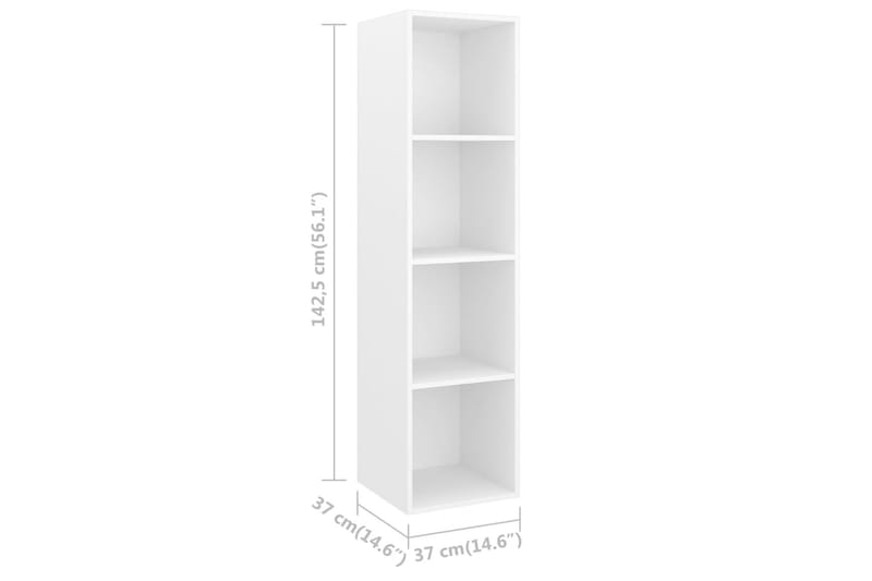 Väggmonterad tv-bänk vit 37x37x142,5 cm spånskiva - Vit - Möbler - Tv möbel & mediamöbel - TV bänk & mediabänk