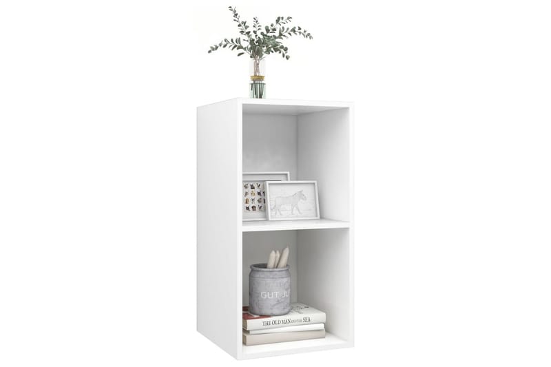 Väggmonterad tv-bänk vit 37x37x72 cm spånskiva - Vit - Möbler - Tv möbel & mediamöbel - TV bänk & mediabänk