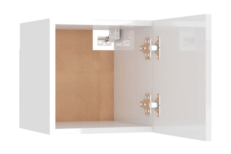 Väggmonterad tv-bänk vit högglans 30,5x30x30 cm - Vit - Möbler - Tv möbel & mediamöbel - TV bänk & mediabänk