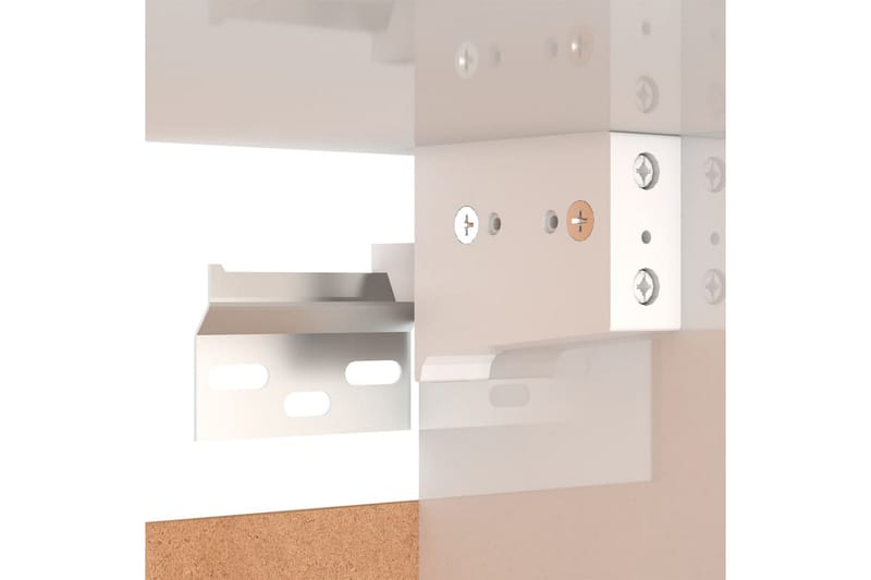 Väggmonterad tv-bänk vit högglans 30,5x30x30 cm - Vit - Möbler - Tv möbel & mediamöbel - TV bänk & mediabänk