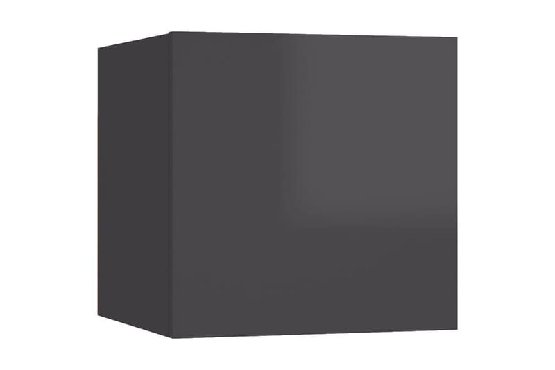 Väggmonterade tv-skåp 2 st grå högglans 30,5x30x30 cm - Grå - TV bänk & mediabänk
